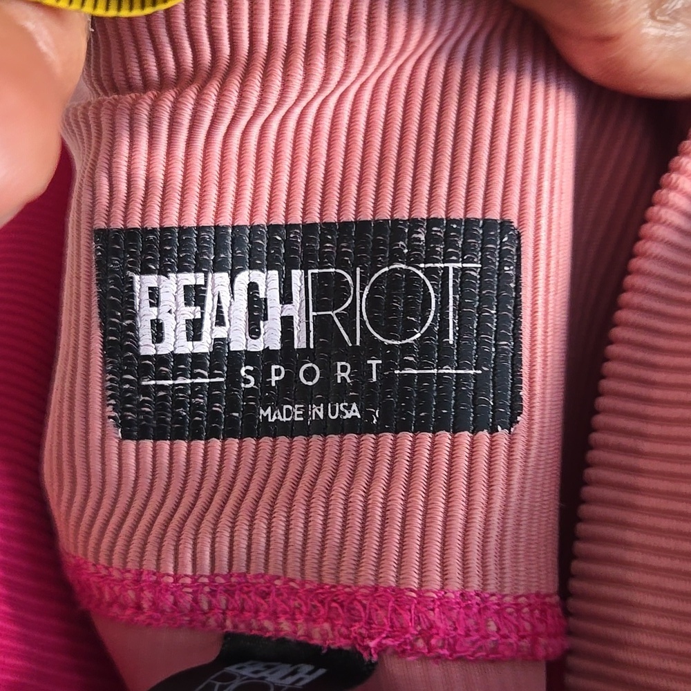 Beach riot Colorblock Women's Leggings inpink And Peach Size M - Picture 8 of 9